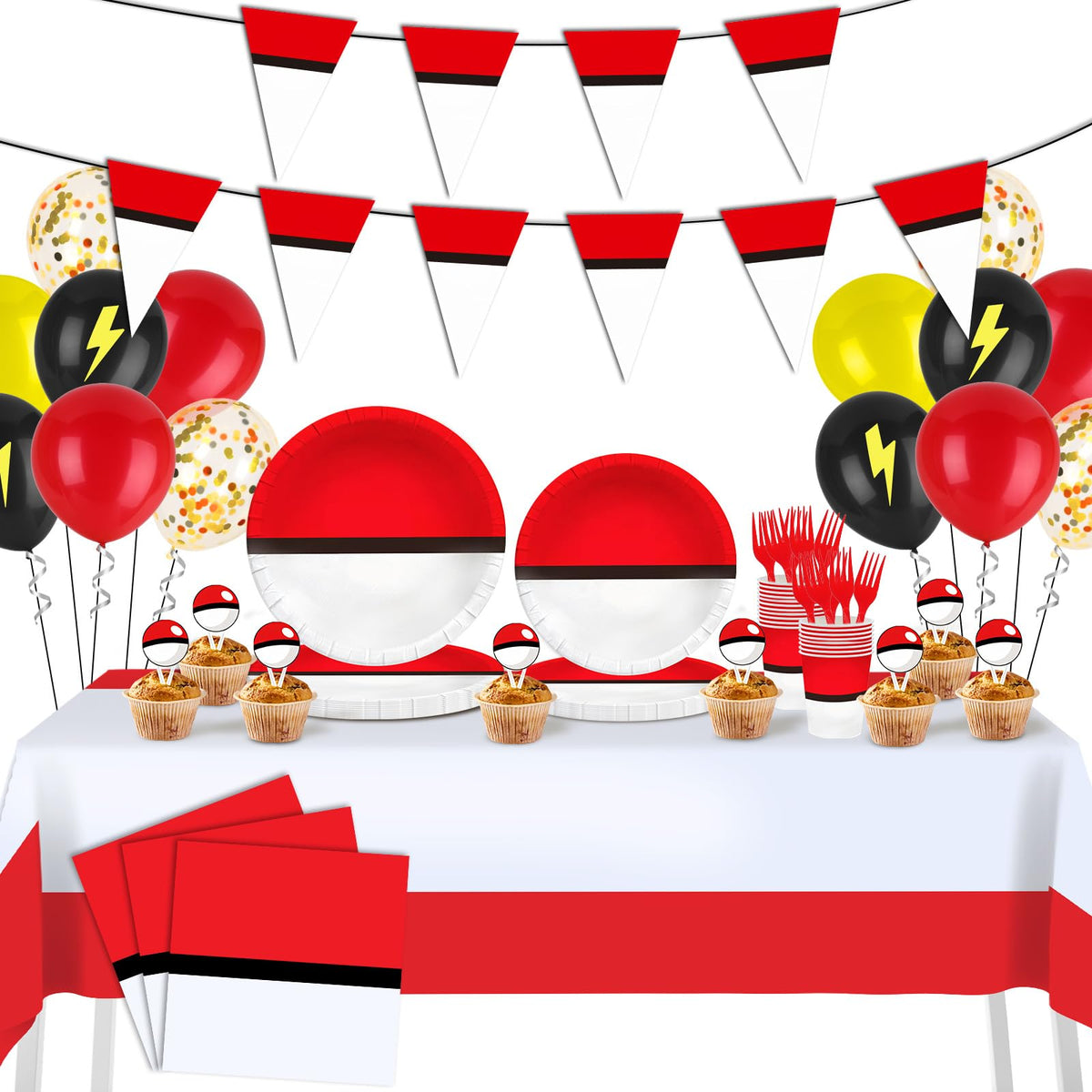 Phiemate cartoon birthday banner enhances theme visibility and party photos.