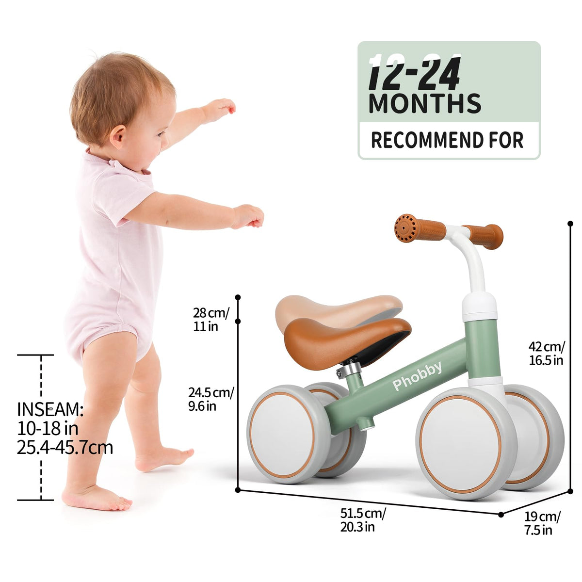 Phobby Baby Balance Bike assembly kit enables quick setup.
