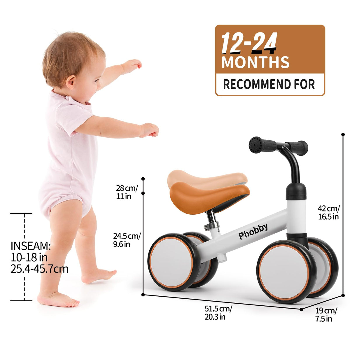 Kids playing with the Phobby Baby Balance Bike demonstrates early movement