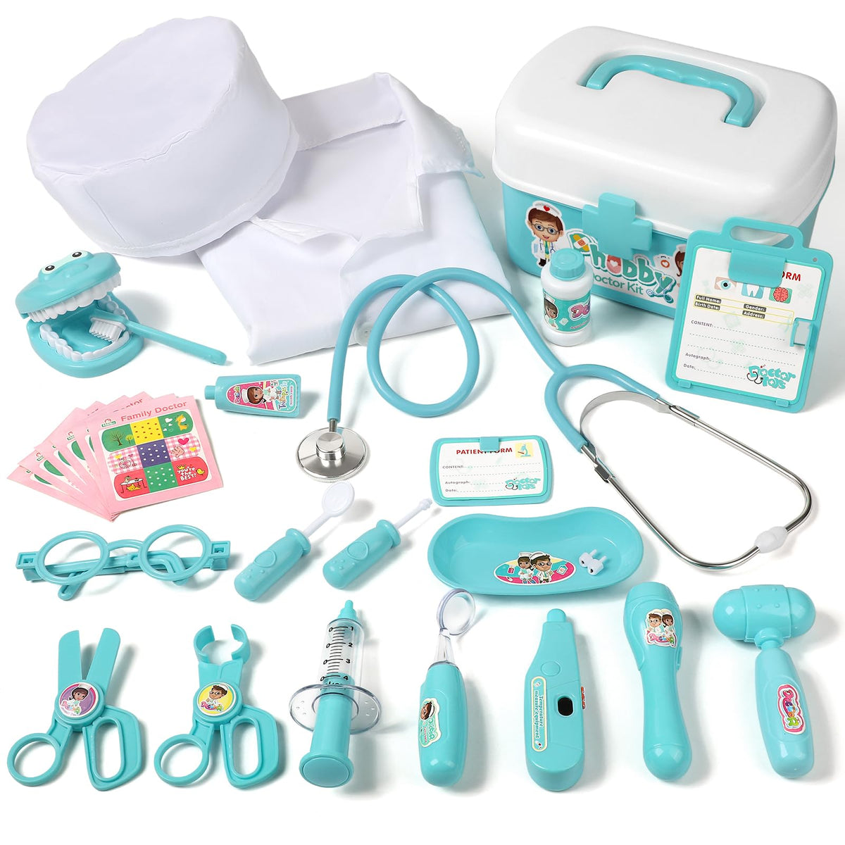 Phobby durable doctor kit 27-pcs set for imaginative play and role-playing fun