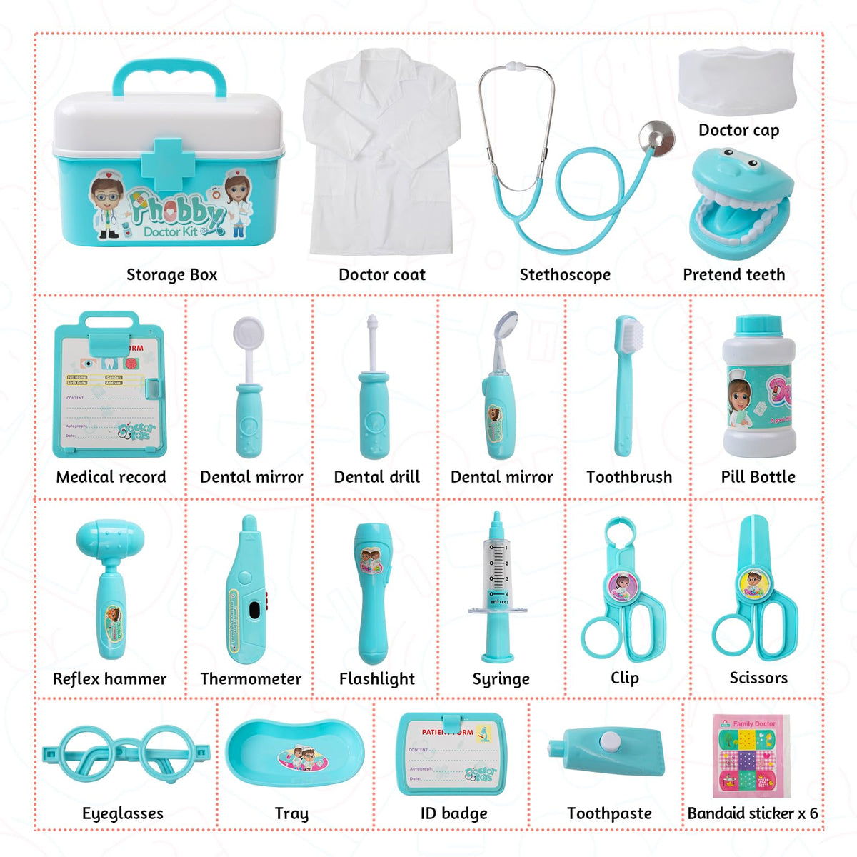Phobby portable storage case with handle keeps accessories organized