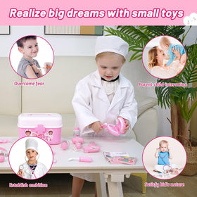 Phobby safe durable plastic construction supports long lasting toy doctor play.