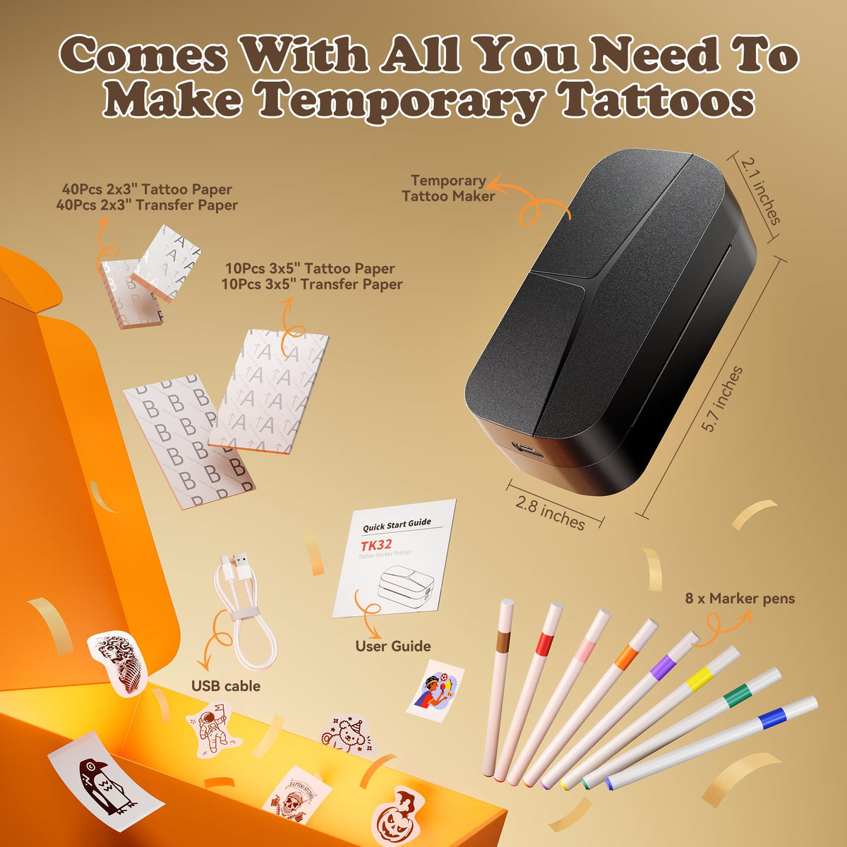 Phomemo TK32 party setup ideal for fun, creative activity at gatherings