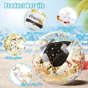 Phoncoo durable PVC grad balls resist tears for lasting celebration decor.