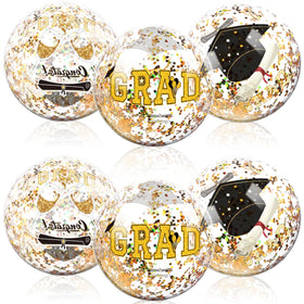 Phoncoo graduation beach ball 16-inch glitter close-up for festive pool party ambiance.