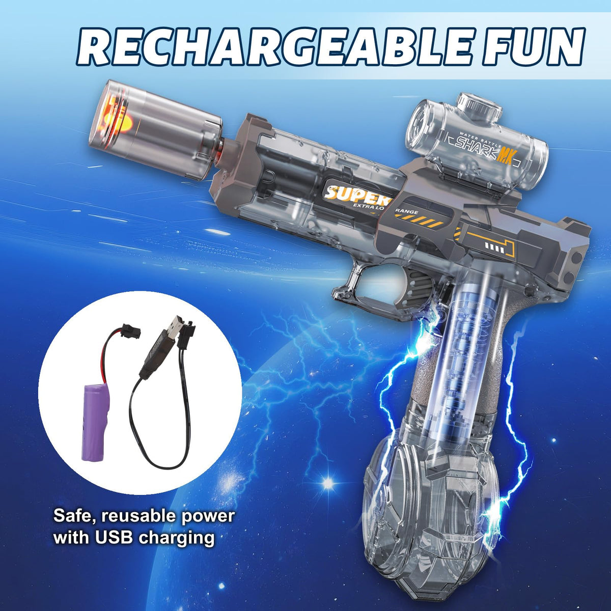PhotonSplash 325ml drum tank reduces interruptions during games