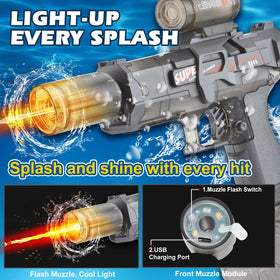PhotonSplash water gun showing ergonomic grip for precise handling