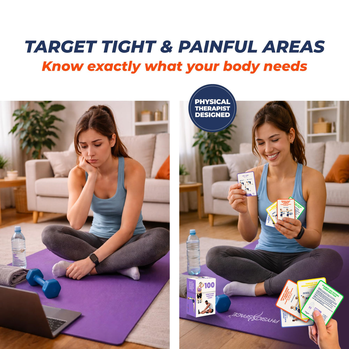 PhysioSpace torso illustration card guides trunk mobility with precise cues.