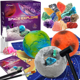 PIBEX Gemstone Dig Kit Earth planet: immersive hands-on geology exploration.