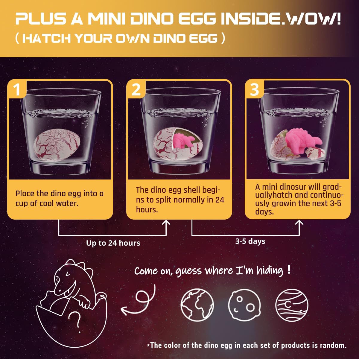 PIBEX Gemstone Dig Kit Learning Guide: vivid solar system visuals for learning.