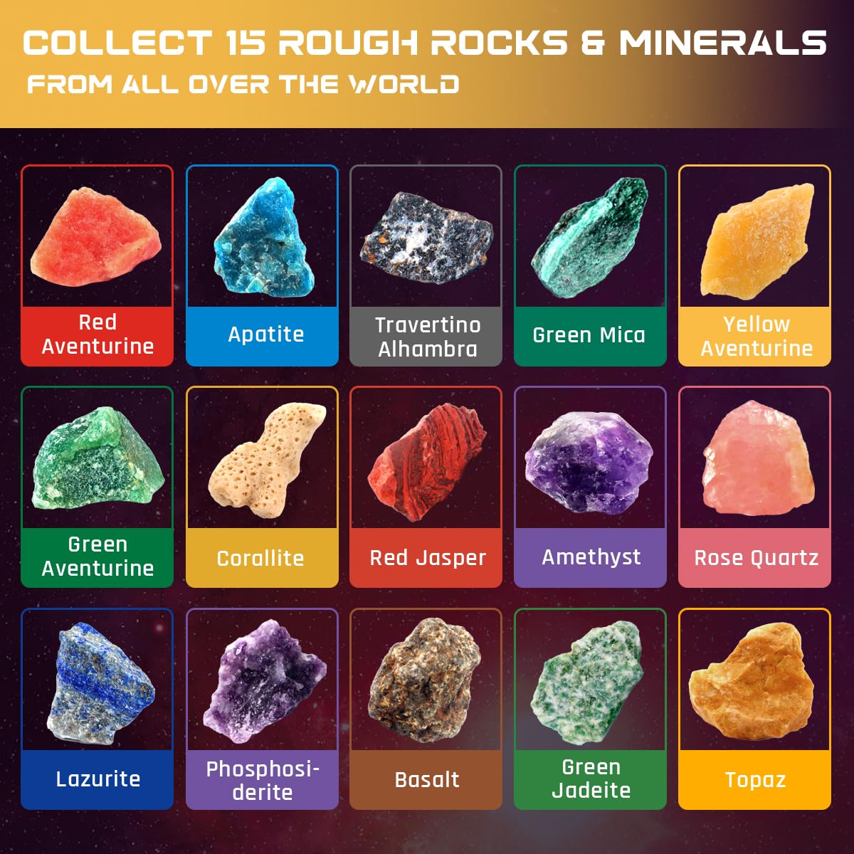 PIBEX Gemstone Dig Kit Moon planet: thrilling space excavation and mineral discovery.