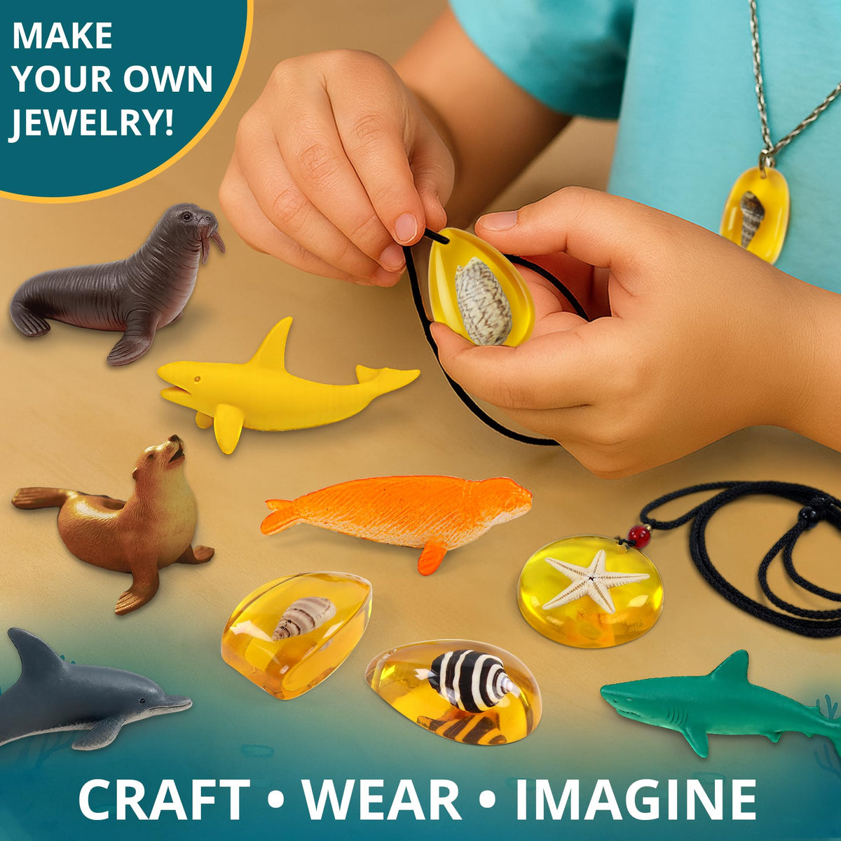 PIBEX Under-The-Sea Dig Kit: full-color educational booklet teaches shells and fossils.