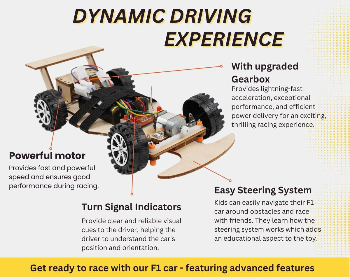 Pica Toys F1 RC Car Kit STEM learning: hands-on project builds problem-solving confidence