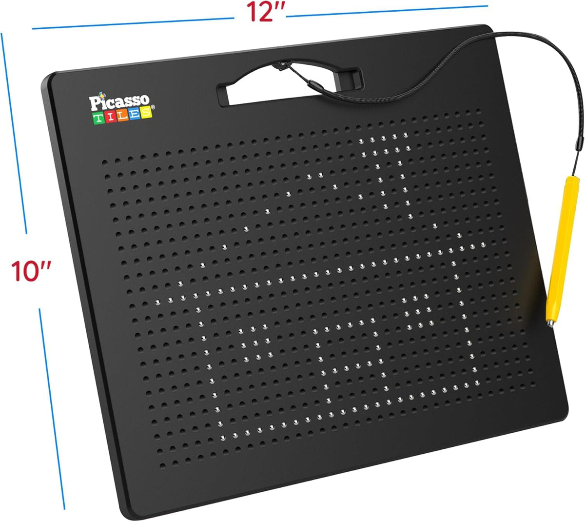 PicassoTiles 12x10 inch board angled view for comfortable drawing and learning