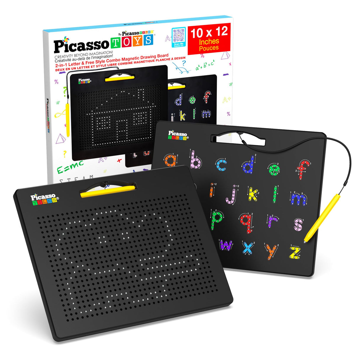 PicassoTiles 2-in-1 magnetic drawing board with a large surface for creative exploration.