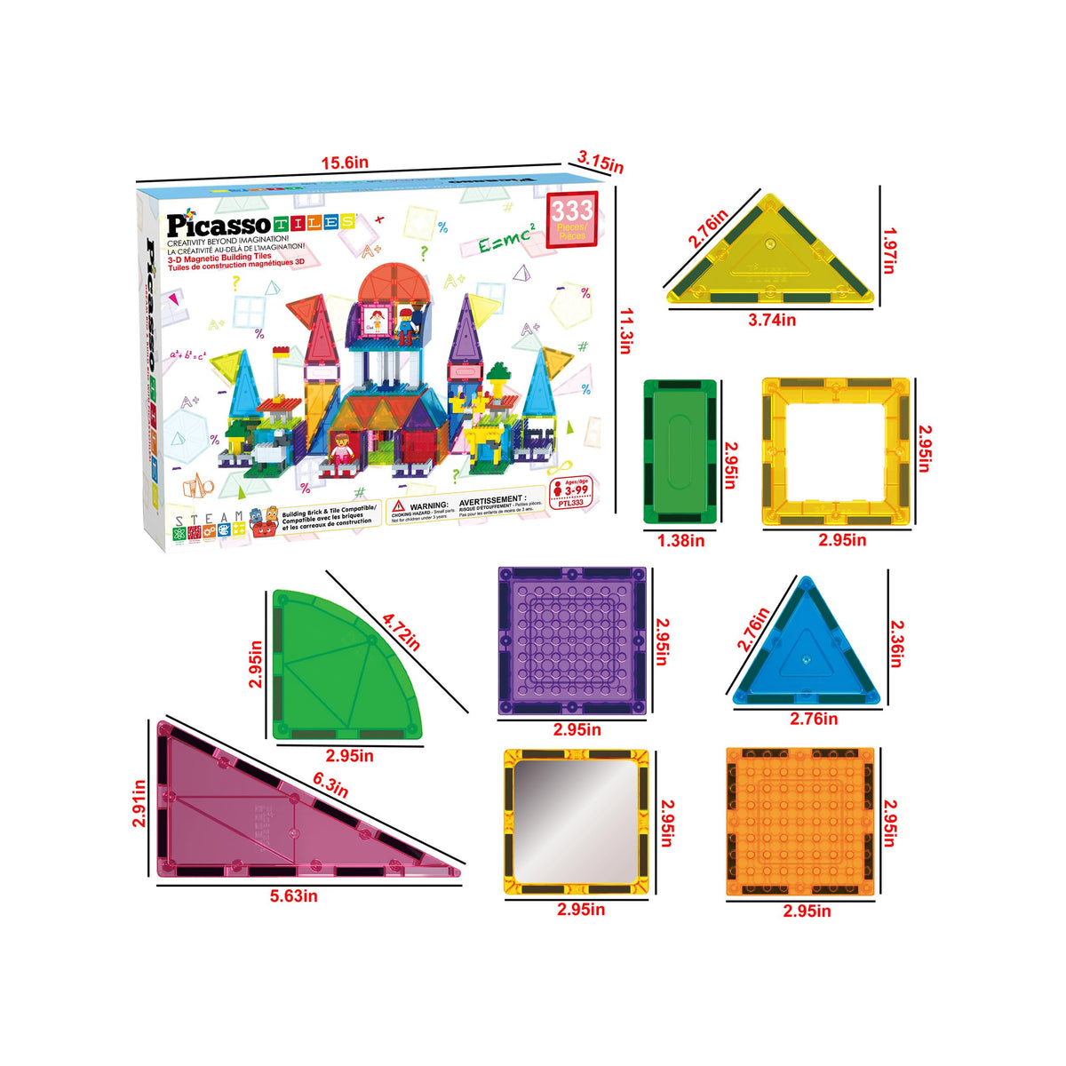 PicassoTiles action figures included, adding storytelling and imaginative play to STEM building.