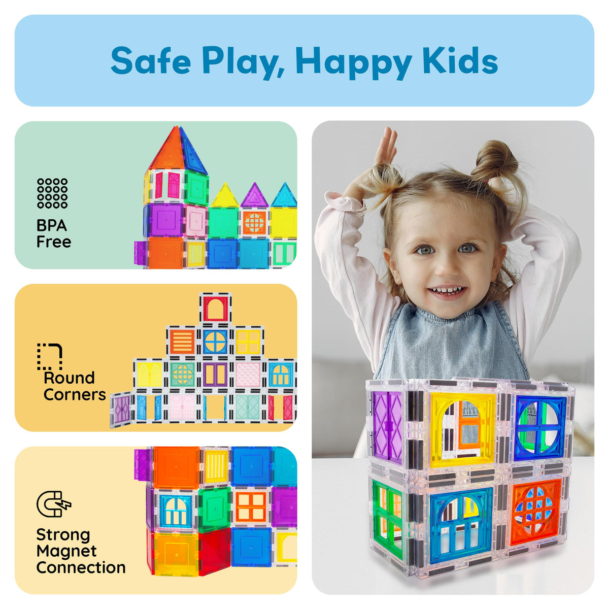 PicassoTiles BPA-free ABS plastic fits small hands safely