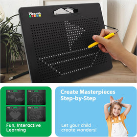 PicassoTiles built-in stand tilts the board for comfortable tabletop use