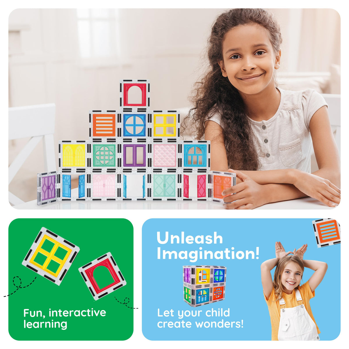 PicassoTiles easy cleanup keeps playroom organized after building sessions