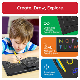 PicassoTiles free-style drawing side invites imaginative art and spatial exploration.