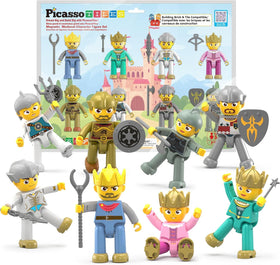 PicassoTiles medieval king magnetic figure for imaginative building and storytelling.