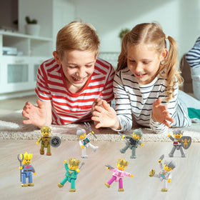 PicassoTiles medieval knight magnetic figure for dynamic castle adventures and pretend play.