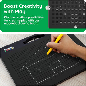 PicassoTiles multi-use board supports drawing, writing practice, and early geometry learning