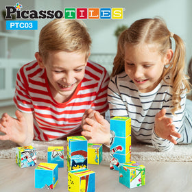 Pete the Cat cubes align to reveal scenes, boosting spatial awareness