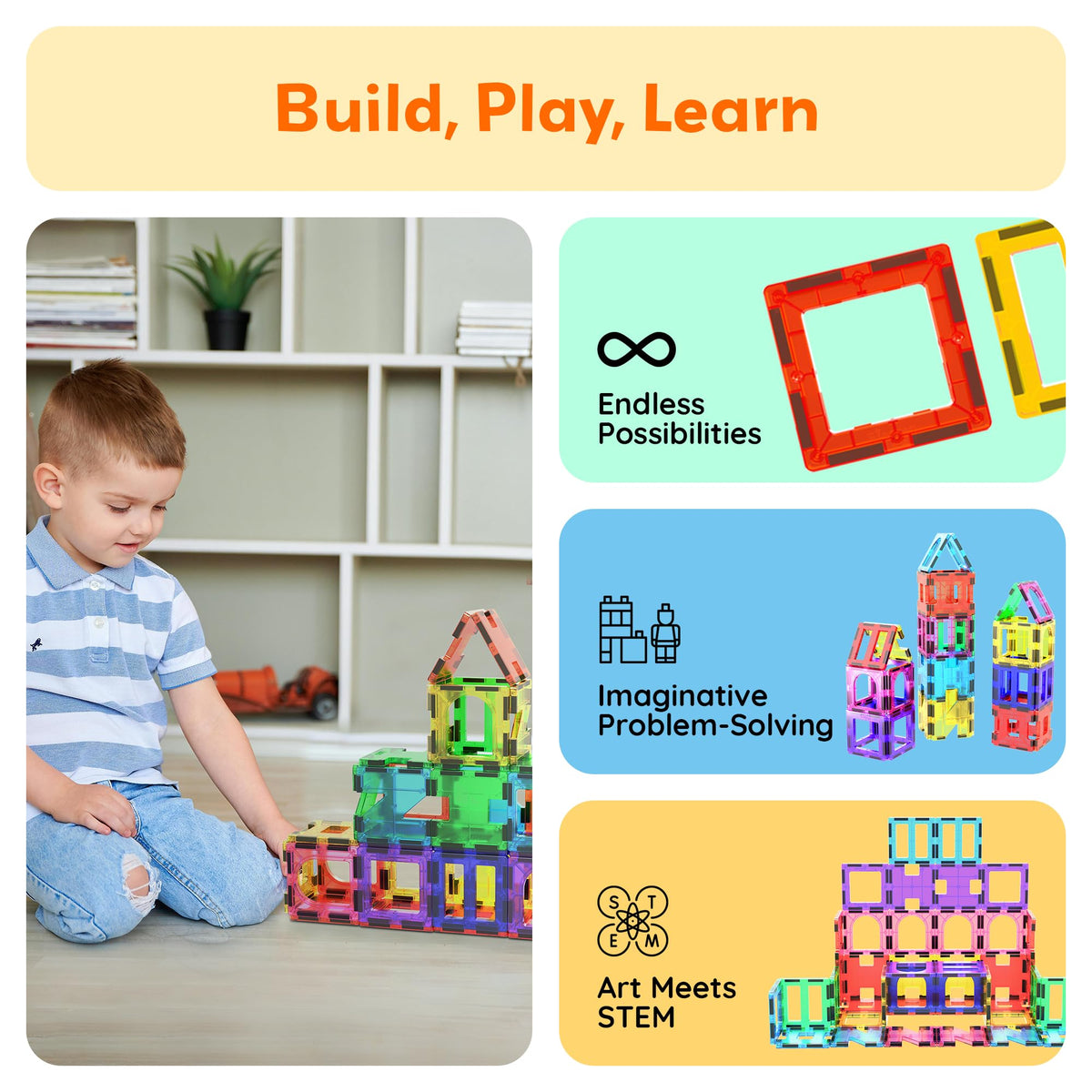 PicassoTiles PT42 group play session highlighting teamwork and shared design exploration.