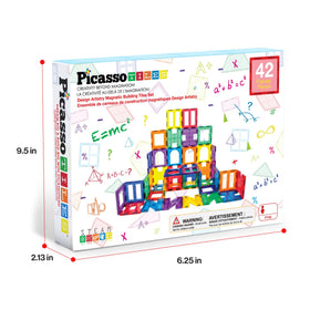 PicassoTiles PT42 STEM experience emphasizes imagination, fine motor skills, and constructive play.