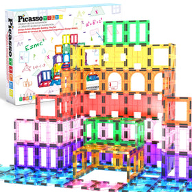 PicassoTiles PT42 tiles setup for inspiring creativity and hands-on spatial learning.
