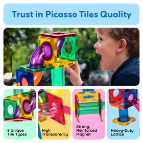PicassoTiles safe, durable materials ensure lasting, kid-friendly play sessions.