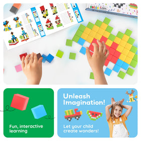 PicassoTiles enables 3D structures, promoting spatial reasoning through construction.