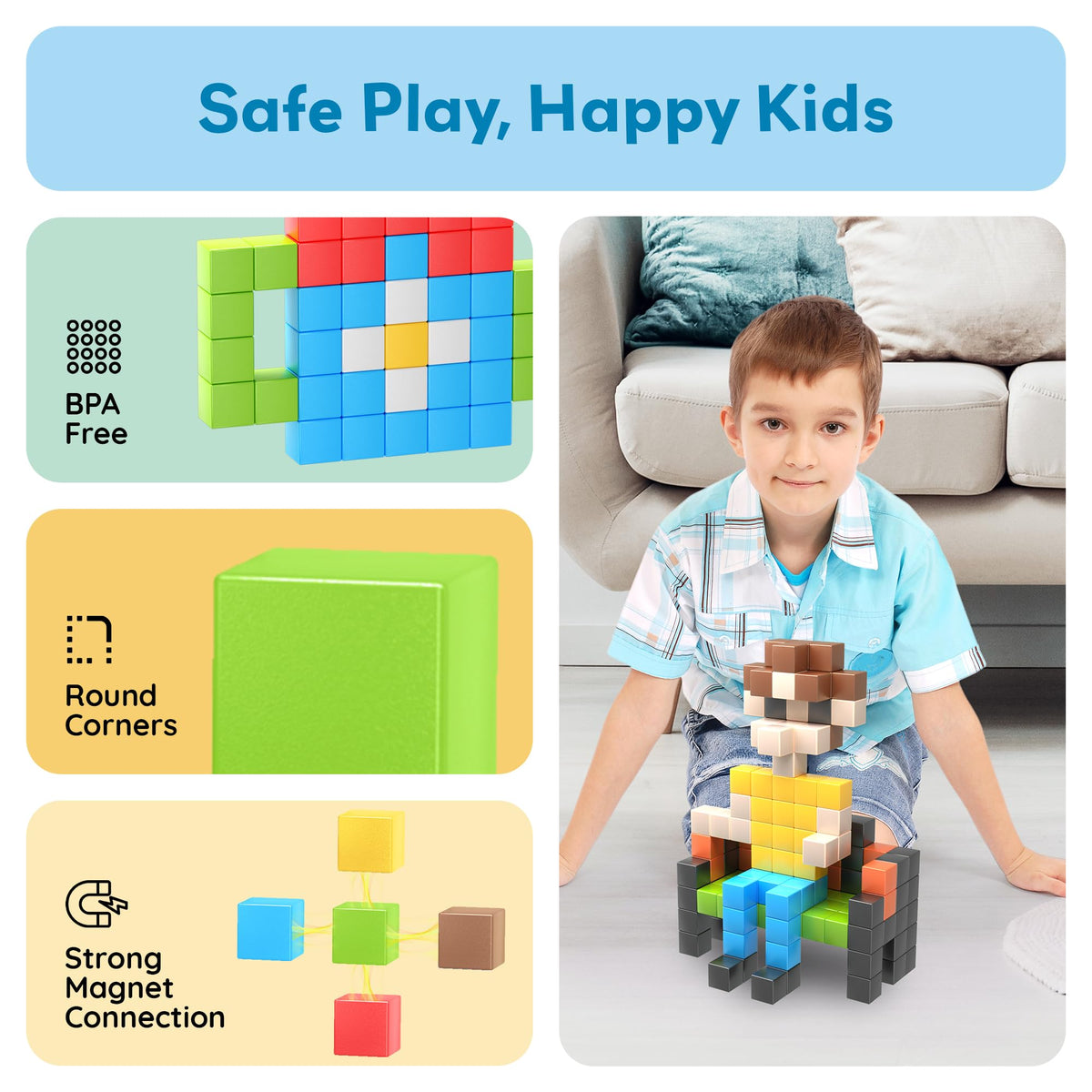 PicassoTiles idea book highlights 50+ designs for guided exploration.