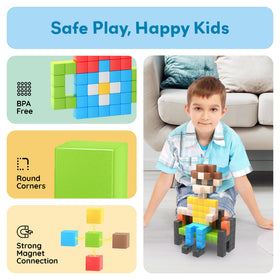 PicassoTiles idea book highlights 50+ designs for guided exploration.