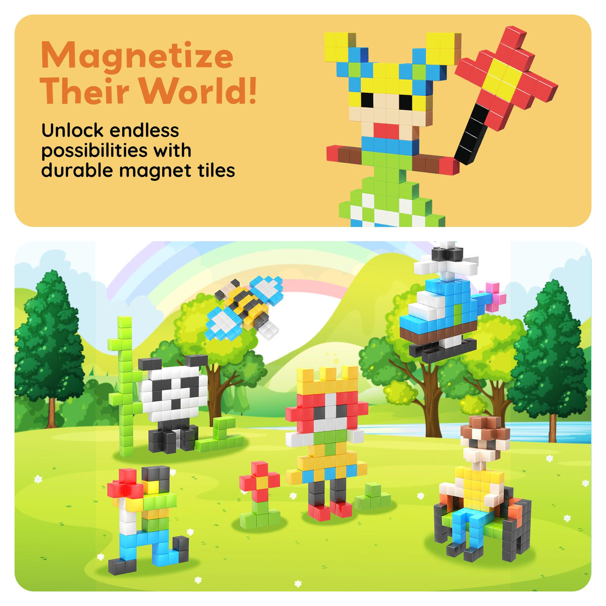 PicassoTiles BPA-free materials ensure safe, imaginative play.