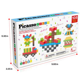 PicassoTiles travel-friendly set supports screen-free play on the go.