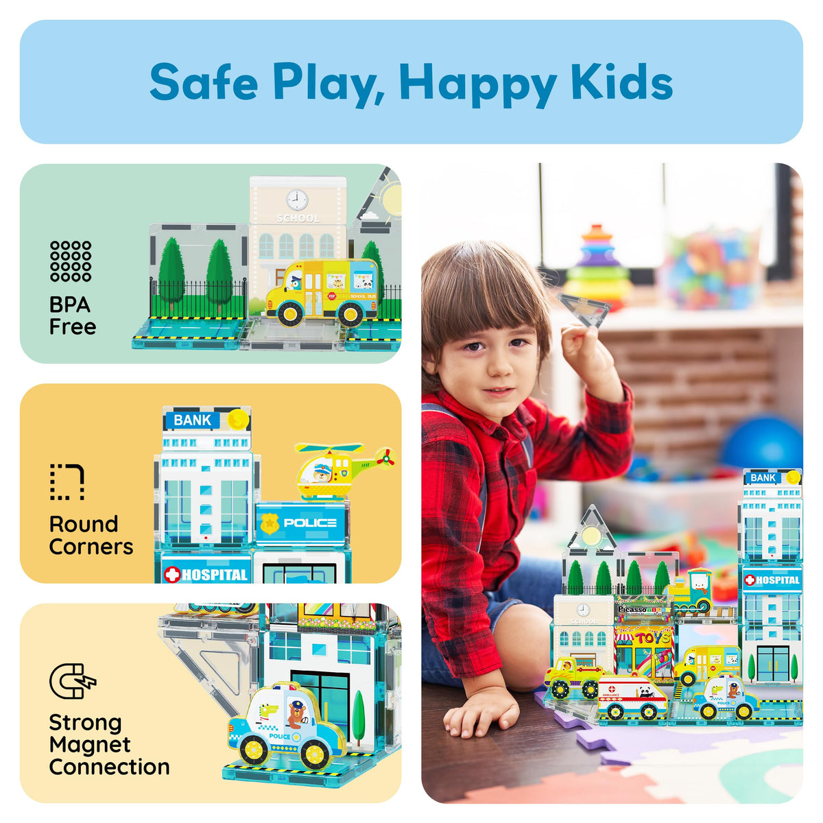 PicassoTiles ambulance figure adds caring response scenarios for play