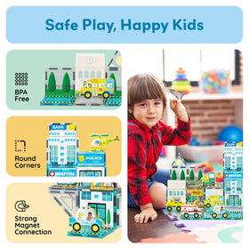 PicassoTiles ambulance figure adds caring response scenarios for play