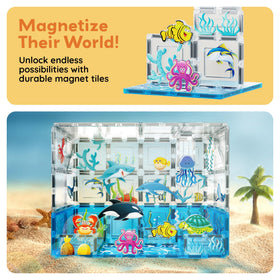 PicassoTiles aquarium octopus figure encourages pattern making and motor precision