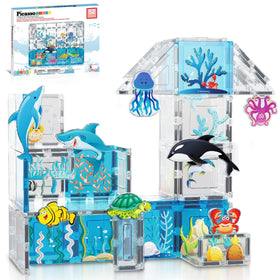 PicassoTiles aquarium shark figure for imaginative play and fine motor skills