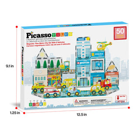 PicassoTiles bright city graphics showcase vibrant color and imagination