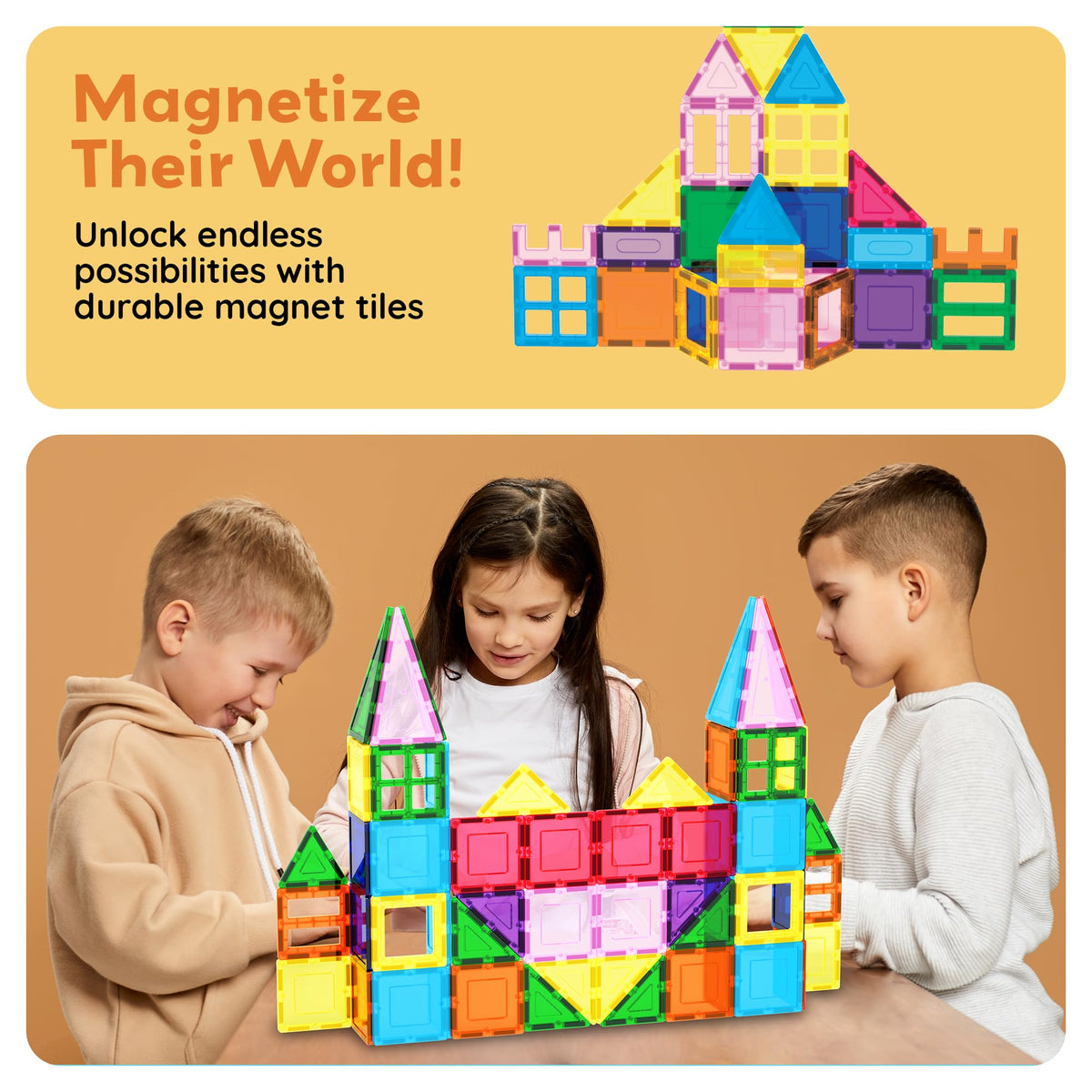 Classroom group learning with PicassoTiles magnetic tile set