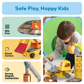 PicassoTiles construction worker figures inspire storytelling and role play on site