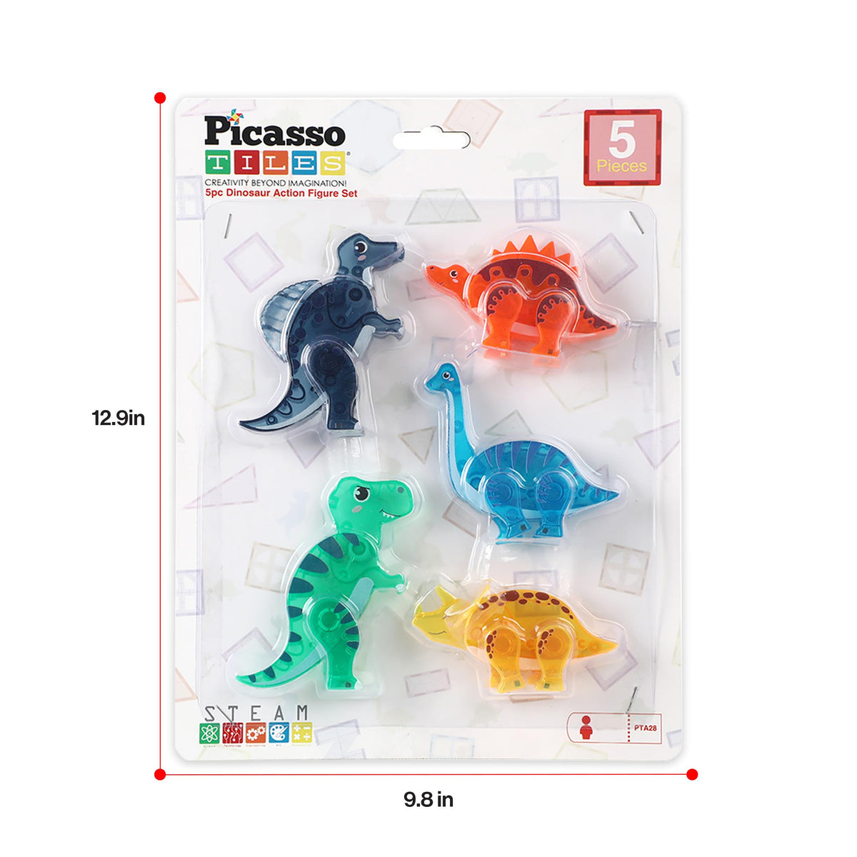 PicassoTiles Classroom-friendly dinosaur center fosters collaboration and creative play.