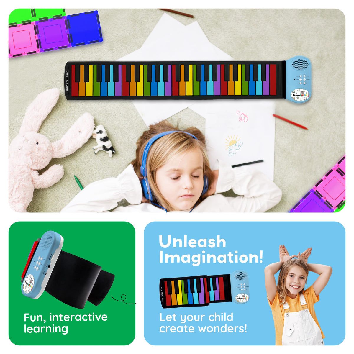 PicassoTiles educational toy supports early rhythm and listening skills.