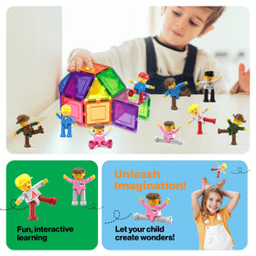 PicassoTiles embedded magnets keep figures securely in place during play.