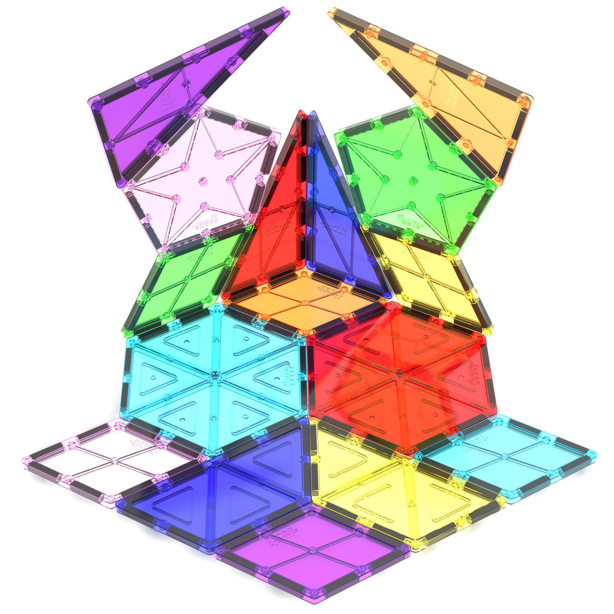 PicassoTiles geometry shapes magnet tiles for STEM learning and creative play.