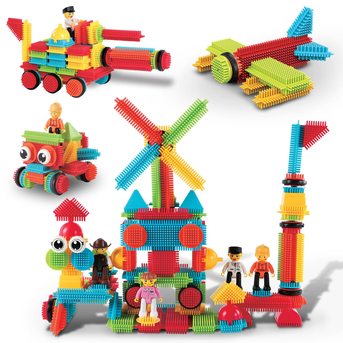 PicassoTiles Hedgehog blocks 116pc set for open-ended building fun and hands-on STEM play.