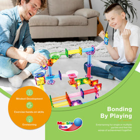 PicassoTiles steel-weighted marbles demonstrate motion in engaging, hands-on activities